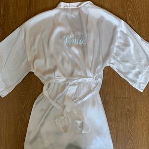 Silk bride robe